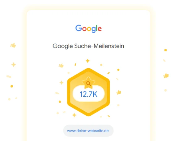 Google Suche-Meilenstein: 12.700 Klicks für eine Webseite in der Google-Suche